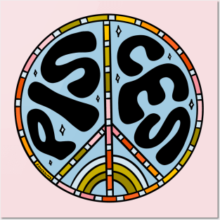 Pisces Peace Sign Posters and Art